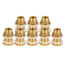 8pcs Brass Water Tank Connector Leak-proof Firm Connect DN15 Flush Port Kit