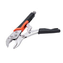 1X(2Pcs 220Mm/10 Inch Locking Pliers Gourd Mouth Straight Jaw Lock Mole Pli