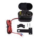 Motorcycle Multifunction USB Phone Charger Adapter w/ Cigarette Lighter