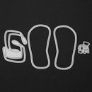 4pcs Beach Slippers Metal Cutting Dies DIY Scrapbook Emboss Stencils Crafts A