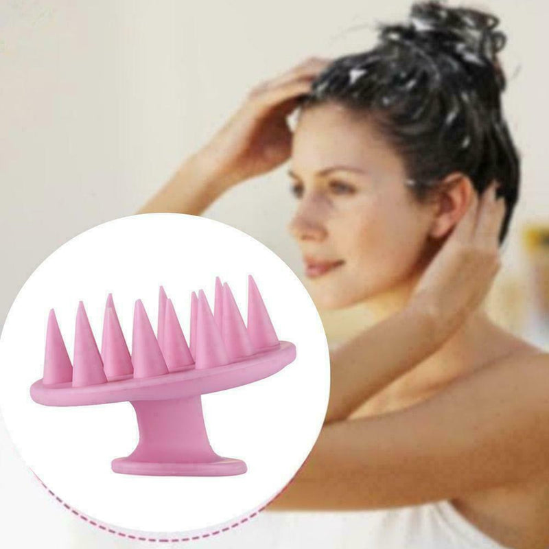 Silicone Shampoo Scalp Shower Body Washing Hair Massage Massager Comb Brush Q2I9