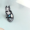 Dog Cats Animal Bone Brooches Creative Badges Jacket Lapel Pins (Style 4)  A