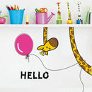 Giraffe stickers living room bedroom door children's room balloon stickers