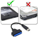 USB 3.0 to SATA Adapter Cable for 2.5 inch SSD/HDD Drives - SATA to USB 3.0 S5I4