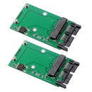 2x Mini PCIE mSATA SSD to 1.8" (7+9)Pin Micro SATA Adapter Converter Card