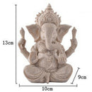 Sandstone Hand Carved Hindu Tribal God Ganesh Elephant Statue Feng Shui Deco