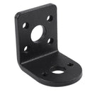 Black Metal L Shaped Mounting Bracket Holder for 25mm Gear Motor