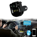 Dual USB Bluetooth4.0 ABS Handsfree Car Kit Charger FM Transmitter MP3 Play P5Y7