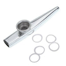 Kazoo Aluminum alloy Metal with 5 pcs Gifts Flute Diaphragm for Children Mu B7X4