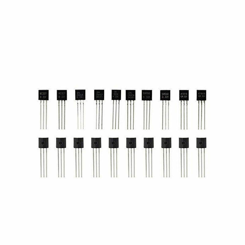 200PCS 10Types TO-92 In-line Transistor Box NPN TO-92 PNP BC337 2N2222 S8050