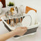 Foldable Dish Kitchen Storage Holder Drainer Bowl Dinnerware Draining Tray