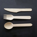 disposable wooden cutlery 150 pack -forks(50), knives(50) and spoons(50), p Y9W7