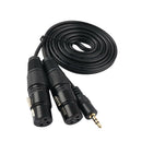 Unbalanced 3.5 mm (1/8Inch) Mini Jack Stereo TRS to Dual XLR 3 Pin Female