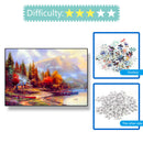 1000pcs DIY Purple Flowers Puzzle Educational Learning Assembling Toys Gift