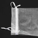 Set of 25 large organza bags white - Pockets - Drawstring Cord - for Weddin U3E5