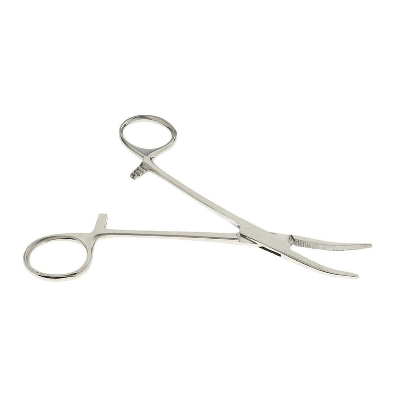 Dog Ear Cleaning Pliers Hair Clamp Tweezers Pet Hemostat Forceps Curved