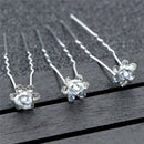 20 Pcs Bridal Wedding Pins Rose Flower Crystal Hairpin Women Jewelry Hair ClipLJ