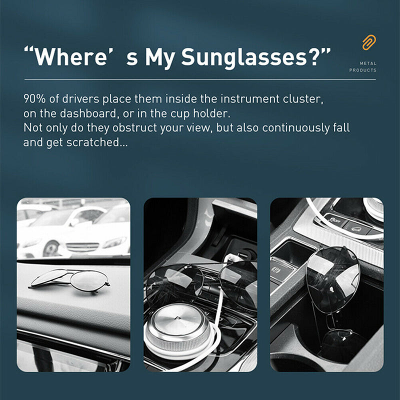 Baseus Car Sun Visor Glasses Sunglasses Clip Receipt Card Ticket Eyewear Holder