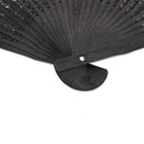 Butterfly Sakura Pattern Fan Wedding Gift Black A6W4