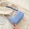Retro Alligator PU Leather Handbag Women Casual Totes Shoulder Bag (Blue)