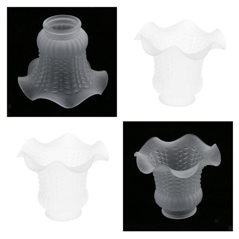 4pcs E27 Clear Glass Ceiling Fan Light Chandelier Wall Sconce Light Shades