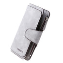 Long Wallet ID Credit Card Holder PU Leather Trifold Pocket Card Case Purse