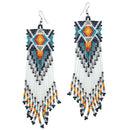 Bohemian Handmade Beaded Long Tassel Earrings For Women Fashion Jewelry Mul