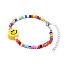 Boho Fashion Women Smile Face Bracelet Multicolor Bead Bangle Charm Jewelry Gift