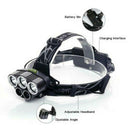 250000LM 5X T6 LED Headlamp Rechargeable Head Light Flashlight Torch Lamp