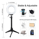4.7 in LED Ring Light Tripod Stand, Desk Makeup Ring Lights, for Live ,