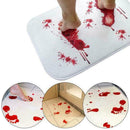 Blood Bath Mat Footprints Rugs Towel Bath Floor Mat Horror Halloween Bloody D0E0