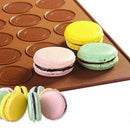 30Cavity Silicone Pastry Cake Macaron Macaroon Oven Baking Tools Mat Sheet Q3G8
