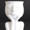 2pcs Humaniod Sculpture Flower Pot Planter Vase Bonsai Pots for Home Office