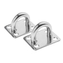 2x M10 Pad Eye Plate Stainless Hook Marine Deck Hinge Hardware Staple 6x4.5cm