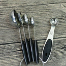 10pcs/set Stainless Steel Measuring Cups Measuring Spoon Scoop Silicone Bla