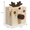 Humorous Reindeer Design Wood Desktop Pencil Cup Organizer / Novelty Eyegla E6M5