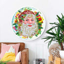 Xmas Santa Mural Pink Tassels Special Shape DIY Diamond Painting Home Decor