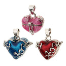 3pcs Heart Charms Pet Urn Pendant Necklace Cremation