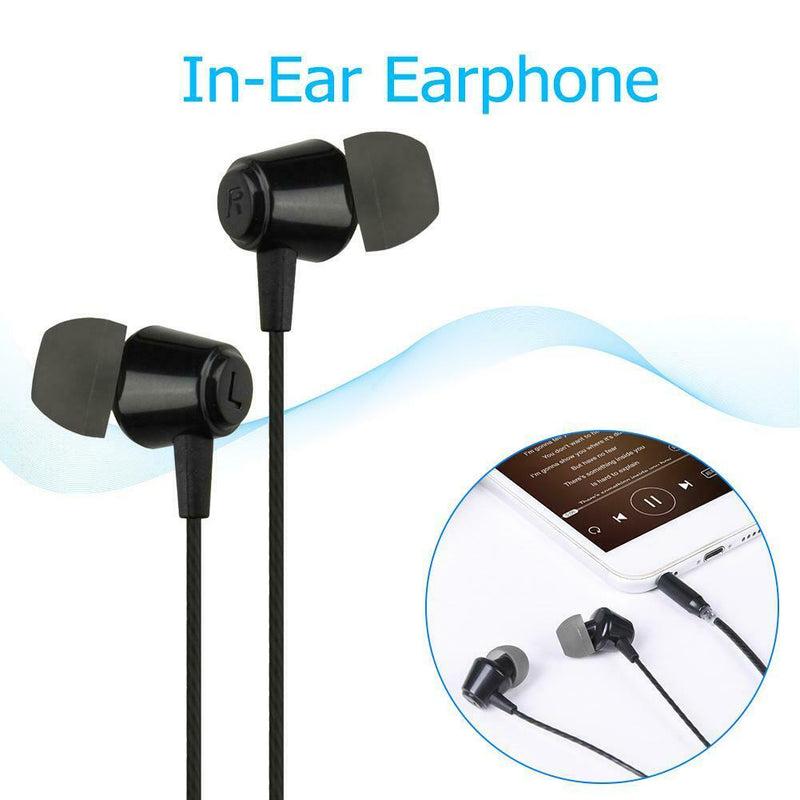 In-Ear Earphone Bass Sound Stereo Music 3.5mm Wired Noise Reduction Sport Earbud