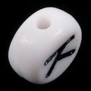 1000 White Mixed Letter/ Alphabet Acrylic Beads 7mm(1/4 inch)