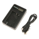 USB Camera Battery Charger with LCD Display for Panasonic BCG10 ZR1 ZR3 ZX1