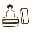 Set of 6 Bronze Dungaree Fasteners Clip Brace Buckles for Suspenders 38mm
