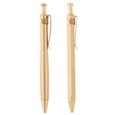 Handmade Brass Ballpoint Gel Ink Pen, Carefully Polished, 9.7cm Press Refill