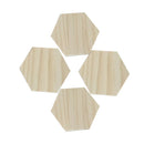 25 Pcs/set Home Decor Wooden Slices Pendant Polished Hexagon Coasters DIY Blank