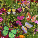 40X Butterfly Stakes Outdoor Yard Planter Flower Pot Garden Decor Yard Art HOT