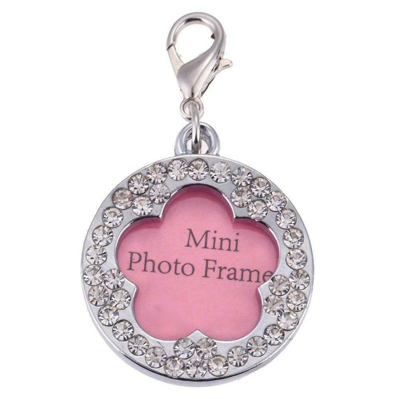 Pet Dog Flower Blossom Alloy Name Card Anti Lost Dog ID Address Name Label A