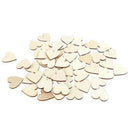 100 Pieces 40Mm Heart Wood Slices Slices For Diy Craft Embellishments Natur