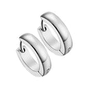 2 Pairs 316L Stainless Steel Huggie Hoop Jewellery Round Ear Snap Earrings