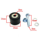1Pcs 8mm Black Motorcycle Chain Roller Slider Tensioner Wheel Guide ME