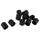 10pcs Rubber Pool Cue Tip Head Protector Cover for Billiard Snooker Black